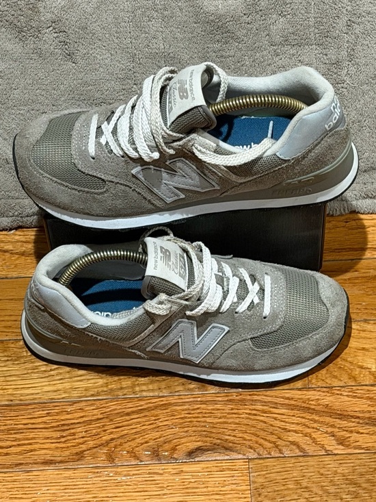 New Balance Shoes - New Balance 574 Shoes Womens 7 B Classic Grey Suede Mesh Sneakers WL574EVG